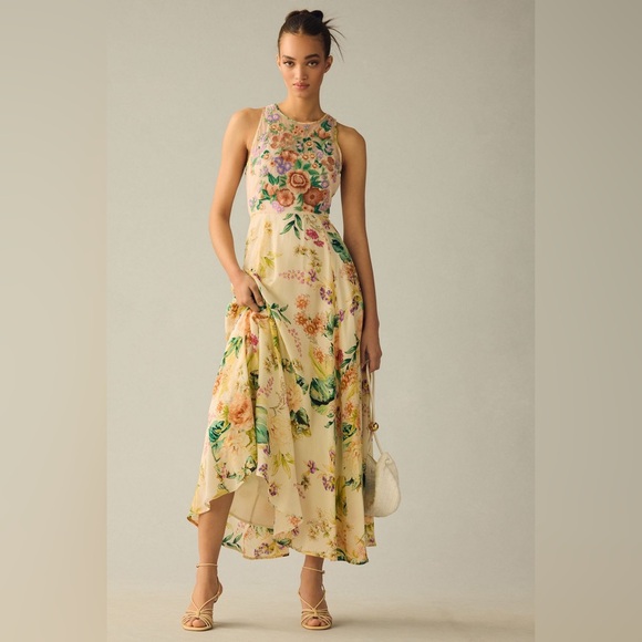 Anthropologie Dresses & Skirts - Anthropologie Floral A-Line Maxi Dress